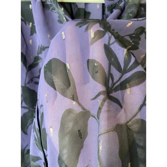 Chicos Blouse Womens Size US 12 Georgette Split Neckline Sheer Romantic Shirt - Picture 8 of 9